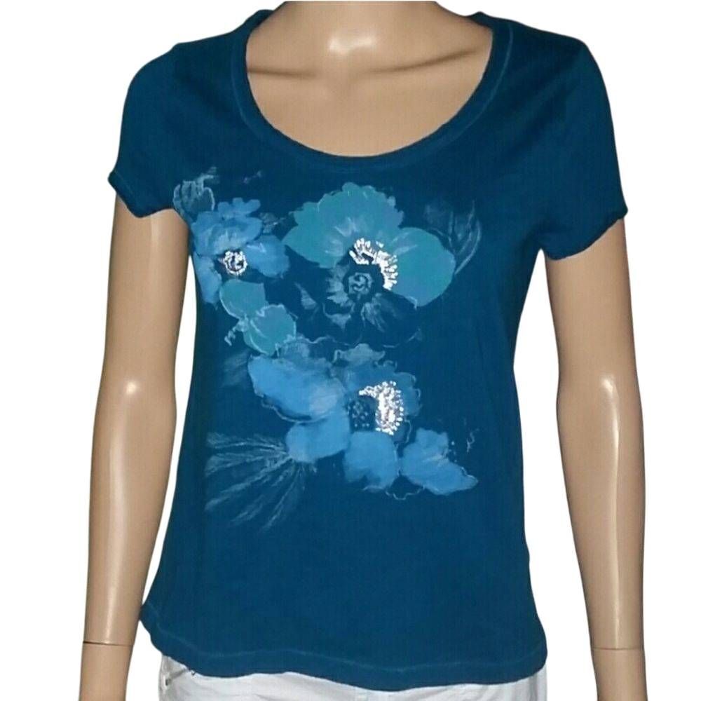 St John's Bay teal top S